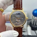 IWC Portofino IW510103 316L Steel Mechanical Movement Brown Italian Calfskin Leather Strap Gold Case Watch